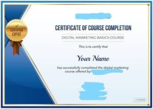 Digital Marketing Certificate.